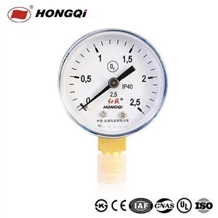 60/100 / 150mm cu manometru de presiune pentru oxigen montat în carcasă inferioară / din spate