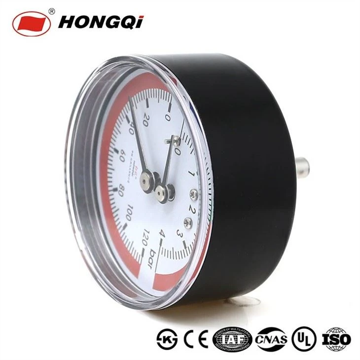 black painted steel temperature pressure gauge (2)